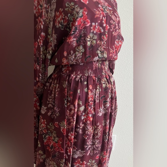 IRO Wine Red Long Sleeve Bell maxi dress - Picture 7 of 14